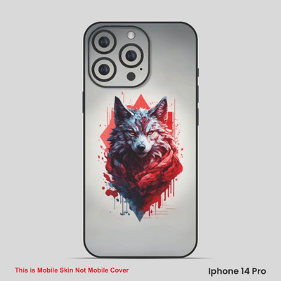 VYBE The Smart Choice iPhone 14 Pro Wolf Embossed Mobile Skin(Mid Grey 6)