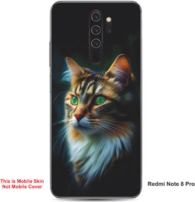 VYBE The Smart Choice Redmi Note 8 Pro Cat Embossed Mobile Skin(Light Slate Grey 14)