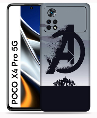WeCre8 Skin's Xiaomi Poco X4 Pro 5G Mobile Skin(Team Avenger Multicolor Mobile Skin With Cleaning Wipe)