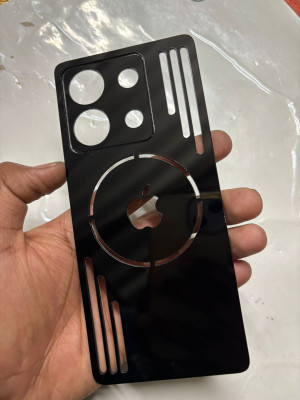 TWUAOP REDMI NOTE 13 PRO 5G MIRROR BACK PANNEL ACRYLIC SHEET Mobile Skin(Black)