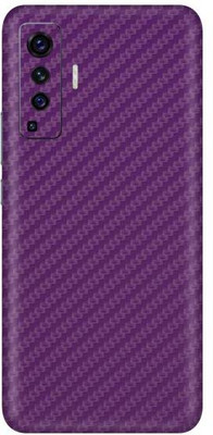 Vcare GadGets Vivo X50 Mobile Skin(Fiber Carbon Purple)