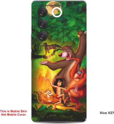 VYBE The Smart Choice Vivo V27 Jungle Book Embossed Mobile Skin(Green Pea B4)
