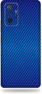 BugguSkin Redmi Note 10 Pro Max Mobile Skin(Ultra Super Blue Carbon Fiber Skin With High Matte Finish., Mobile Skin (Back+Side+Camera))