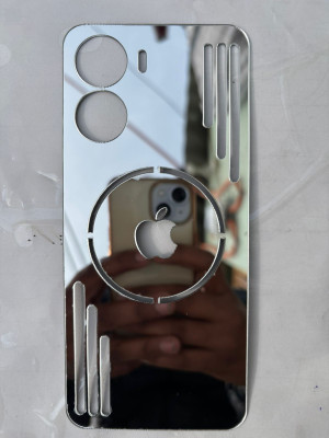 TWUAOP VIVO Y56 5G MIRROR BACK PANNEL ACRYLIC SHEET MERO APPLE Mobile Skin(Silver)