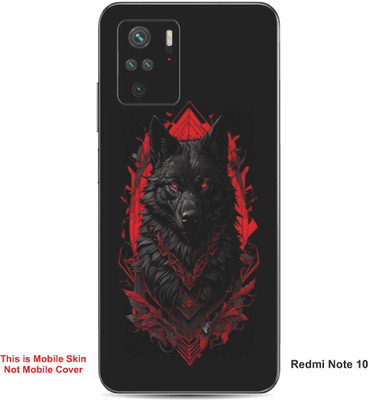 VYBE The Smart Choice Redmi Note 10 Wolf Embossed Mobile Skin(Flush Mahogay 19)