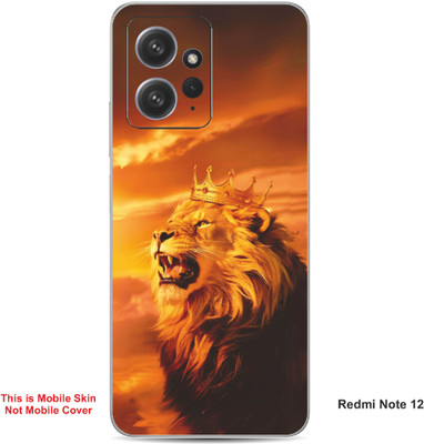 VYBE The Smart Choice Redmi Note 12 Lion Embossed Mobile Skin(Brownish Orange 21)