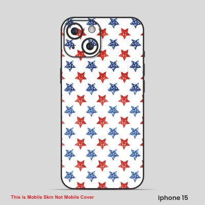 VYBE The Smart Choice iPhone 15 Pattern Mobile Skin(Red, Cloud Blue 10)