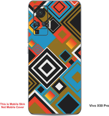 VYBE The Smart Choice Vivo X50 Pro Art Embossed Mobile Skin(Sandy Taupe 9)