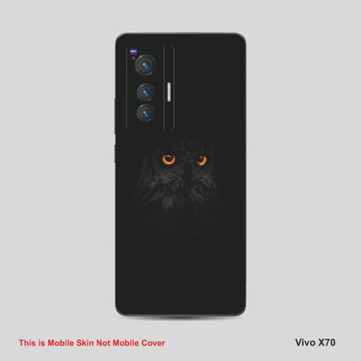 VYBE The Smart Choice Vivo X70 Owl Mobile Skin Mobile Skin(Black A7)