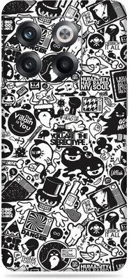 SkinoMania Oneplus 10T Mobile Skin(B&W Doodle Art)