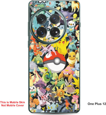 VYBE The Smart Choice One Plus 12 Pokemon Embossed Mobile Skin(Sun Yellow Multi 28)