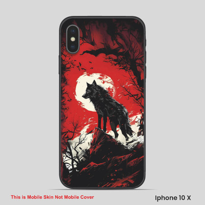 VYBE The Smart Choice iPhone 10X Wolf Embossed Mobile Skin(Persian Red 2)