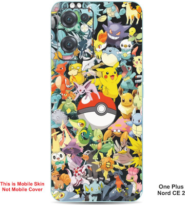 VYBE The Smart Choice One Plus Nord CE 2 Pokemon Embossed Mobile Skin(Sun Yellow Multi 33)