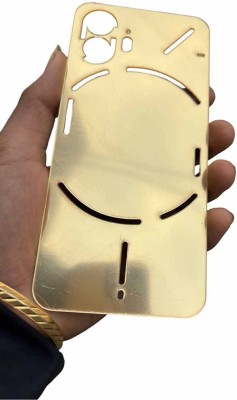 TWUAOP NOTHING PHONE 2 MOBILE SKIN ACRYLIC SHEET MIRROR BACK PANNEL APPLE LOGO Mobile Skin(Gold)