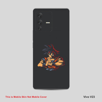 VYBE The Smart Choice Vivo V23 Goku Mobile Skin Mobile Skin(Tealish Black A34)