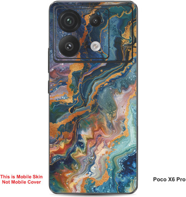 VYBE The Smart Choice Poco X6 Pro Art Embossed Mobile Skin(Cadet Grey 1)