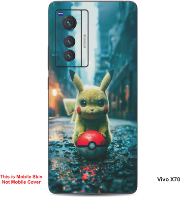 VYBE The Smart Choice Vivo X70 Pikachu Embossed Mobile Skin(Dark Beige B10)