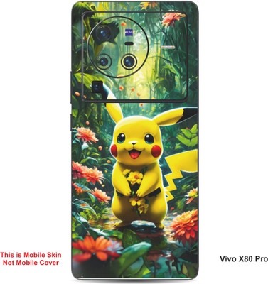 VYBE The Smart Choice Vivo X80 Pro Pikachu Embossed Mobile Skin(Light Tan B13)