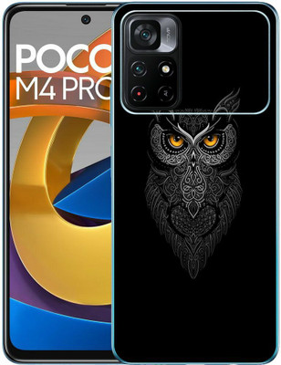 FCS Poco M4 Pro 5G Printed Back skin Mobile Skin(Dark Owl Skin)