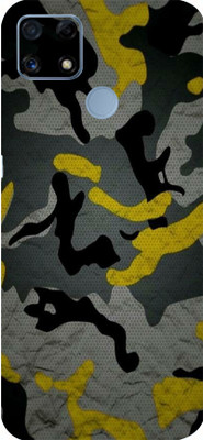 TJ CREATION Realme C25s Mobile Skin(Ultra Super Camouflage Yellow Skin With High Matte Finish.)
