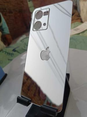 TWUAOP OPPO F21 PRO 4G MIRROR BACK PANNEL ACRYLIC SHEET Mobile Skin(Silver)