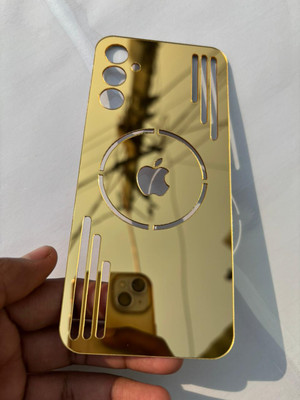 TWUAOP SAMSUNG GALAXY A14 5G ACRYLIC MIRROR BACK PANNEL MERO APPLE. Mobile Skin(Gold)