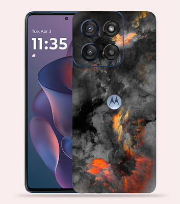 OggyBaba OggyBaba Moto G60 pro 5g Mobile Skin(Black clouds)