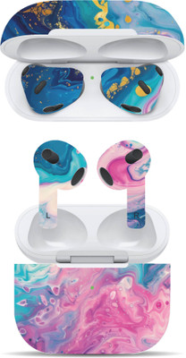 VYBE The Smart Choice Apple Airpods 3rd Generation Abstract Mobile Skin(Multi Colour B8)