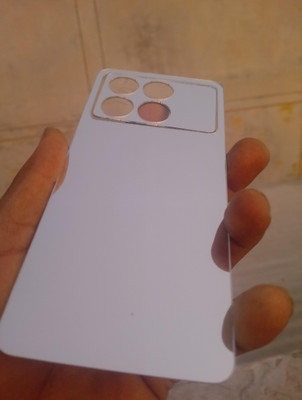 MOKPLZ POCO X6 PRO 5G SILVER MIRROR BACK PANNEL Mobile Skin(Silver)