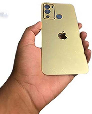 TWUAOP INFINIX HOT 12I MOBILE SKIN BACK PANNEL ACRYLIC MIRROR SHEET Mobile Skin(Gold)