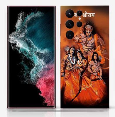 SkinoMania Samsung Galaxy S22 Ultra Mobile Skin(Jai Shree Ram Multicolor Mobile skin)