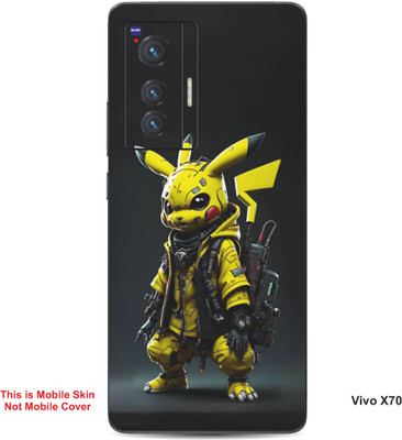 VYBE The Smart Choice Vivo X70 Pikachu Embossed Mobile Skin(Bird Yellow B10)