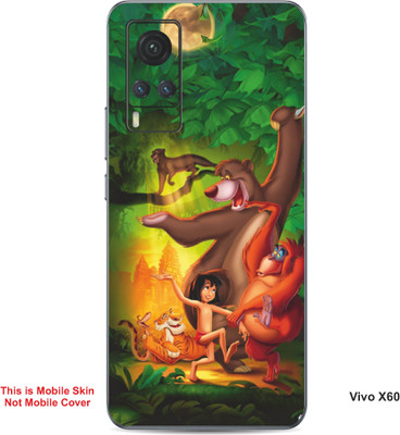 VYBE The Smart Choice Vivo X60 Jungle Book Embossed Mobile Skin(Green Pea B9)