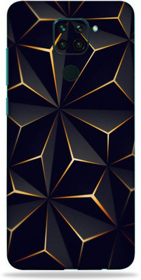 Jeeva Creation Redmi Note 9 Mobile Skin(Ultra Super Black Abstract Shape Skin Fiber Skin With High Matte Finish.)