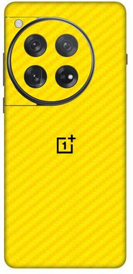 Vcare GadGets Fiber Carbon Yellow OnePlus 12 5G With Logo Mobile Skin(Fiber Carbon Yellow)