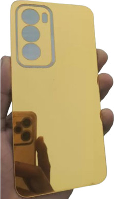Mokteck OPPO RENO 12 PRO 5G GOLD_Glossy Glass Finish Back Panel Skin with Logo Mobile Skin(Gold)