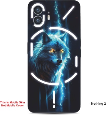 VYBE The Smart Choice Nothing 2 Wolf Embossed Mobile Skin(Curious Blue 6)