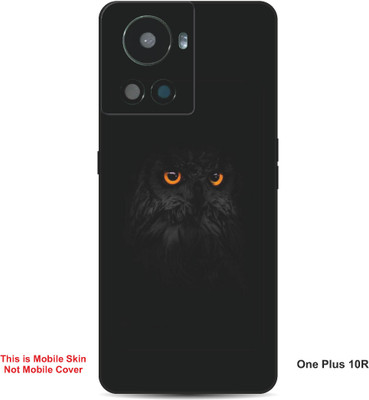 VYBE The Smart Choice One Plus 10R Owl Embossed Mobile Skin(Charcoal Black 30)
