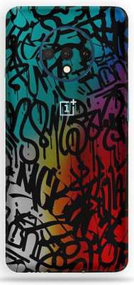 TJ CREATION OnePlus 7T, oneplus 7t Mobile Skin(Ultra Super Graffiti Text Skin With High Matte Finish.)