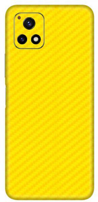 Vcare GadGets Fiber Carbon Yellow vivo Y72 5G Mobile Skin(Fiber Carbon Yellow)