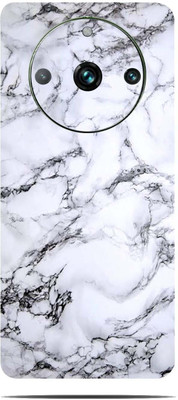 TJ CREATION REALME 11 PRO+ 5G Mobile Skin(Ultra Super White Marble Skin With High Matte Finish.)