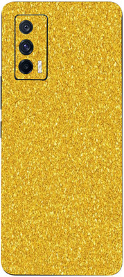 TJ CREATION Vivo iqoo7 Mobile Skin(Ultra Super Golden Glitter Skin With High Matte Finish., Mobile Skin (Back+Side+Camera))