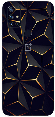BugguSkin OnePlus Nord N10 5G Mobile Skin(Ultra Super Black Abstract shape Skin With High Matte Finish.)