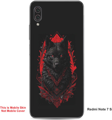 VYBE The Smart Choice Redmi Note 7 S Wolf Embossed Mobile Skin(Flush Mahogay 12)