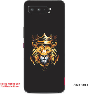 VYBE The Smart Choice Asus Rog 3 Cat Embossed Mobile Skin(Black & Light Grey 3)
