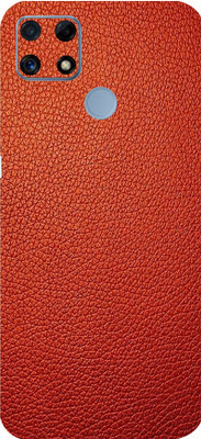 TJ CREATION Realme C25s Mobile Skin(Ultra Super Red Leather Skin With High Matte Finish.)