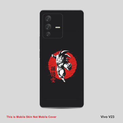 VYBE The Smart Choice Vivo V23 Goku Mobile Skin Mobile Skin(Carbon Grey 06)