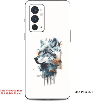 VYBE The Smart Choice One Plus 9RT Fox Embossed Mobile Skin(White & Light Blue 28)