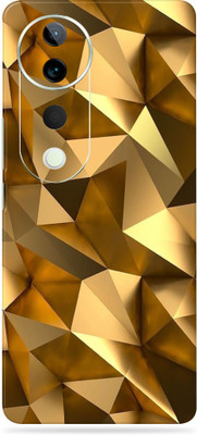 WeCre8 Skin's vivo T3 Ultra Premium Vinyl Mobile Skin (Multicolor) Mobile Skin(Golden-poly)