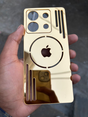 TWUAOP REDMI NOTE 13 PRO 5G MIRROR BACK PANNEL ACRYLIC SHEET Mobile Skin(Gold)